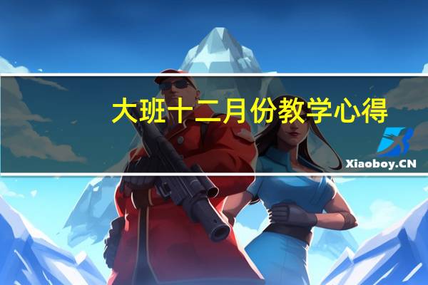 大班十二月份教学心得
