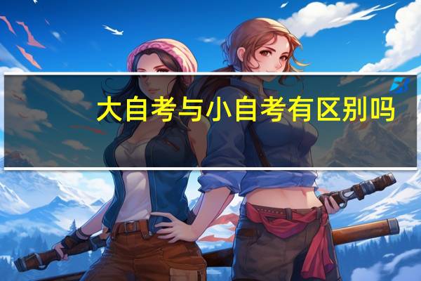 大自考与小自考有区别吗
