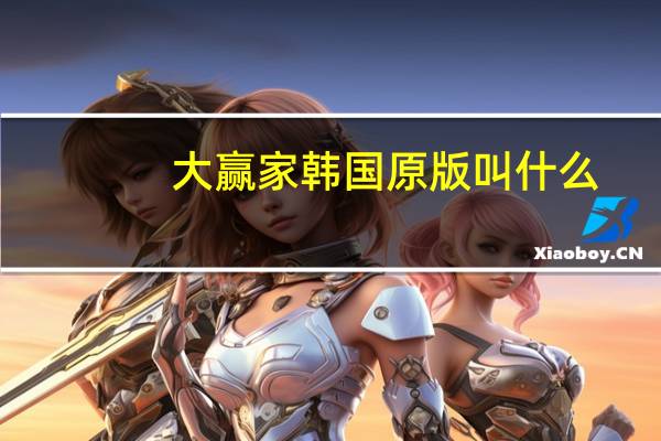 大赢家韩国原版叫什么