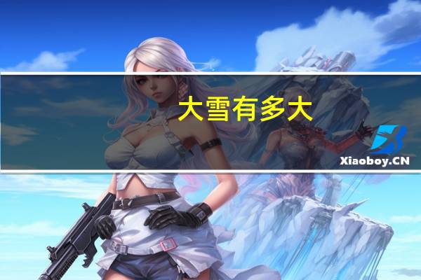 大雪有多大