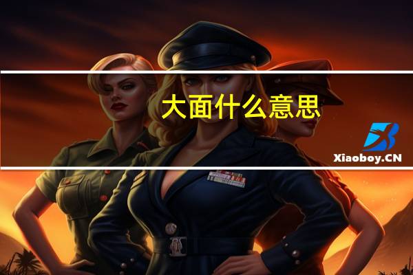 大面什么意思
