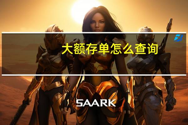 大额存单怎么查询