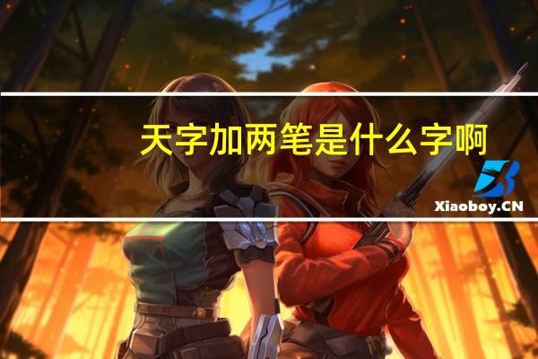 天字加两笔是什么字啊