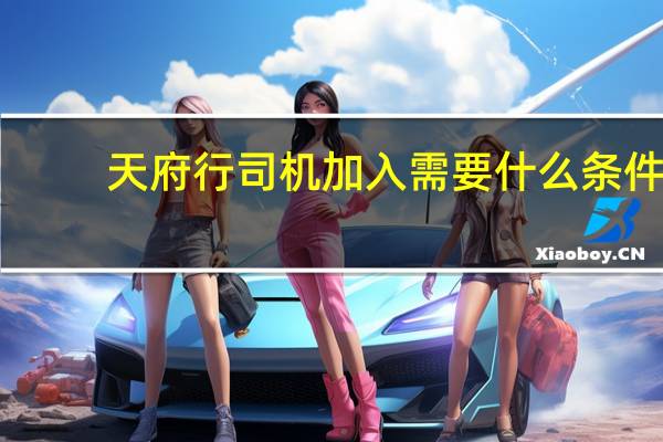 天府行司机加入需要什么条件