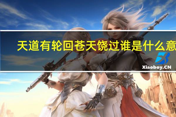 天道有轮回苍天饶过谁是什么意思