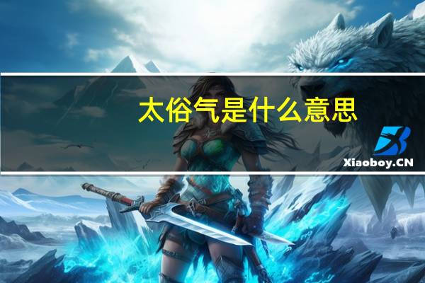 太俗气是什么意思