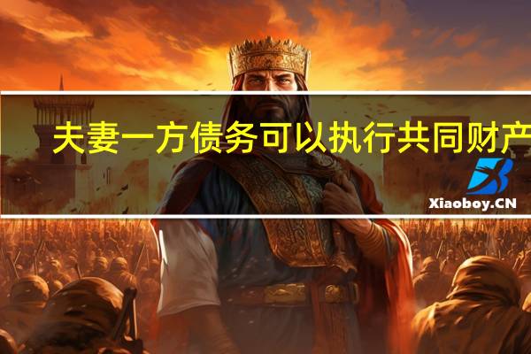 夫妻一方债务可以执行共同财产吗