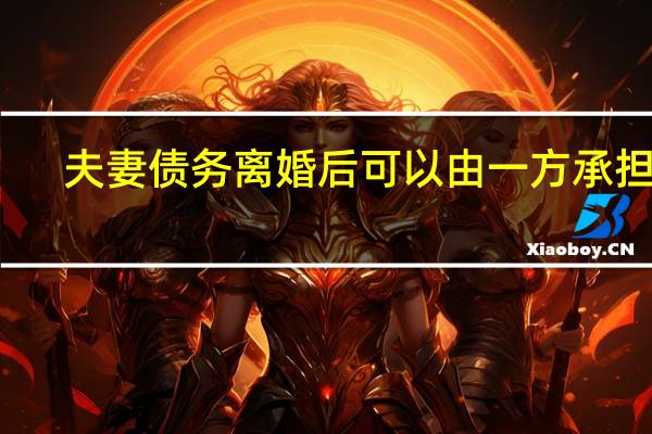 夫妻债务离婚后可以由一方承担吗