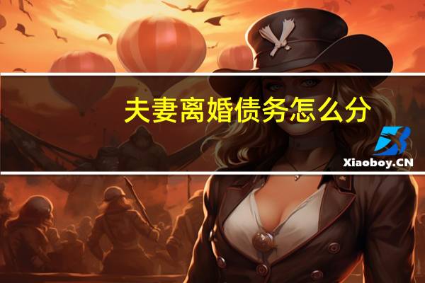 夫妻离婚债务怎么分