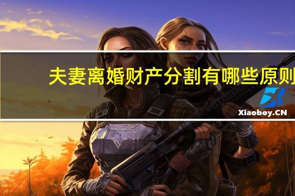 夫妻离婚财产分割有哪些原则