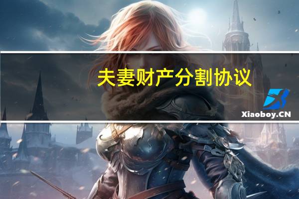 夫妻财产分割协议