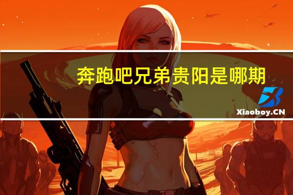 奔跑吧兄弟贵阳是哪期