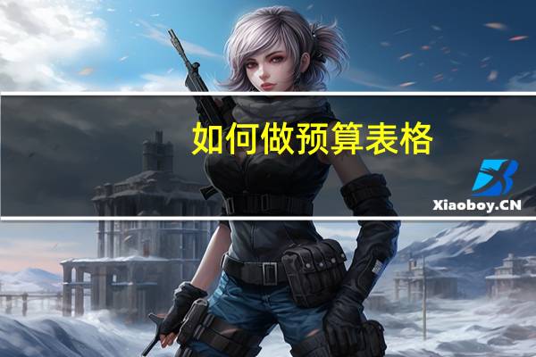 如何做预算表格