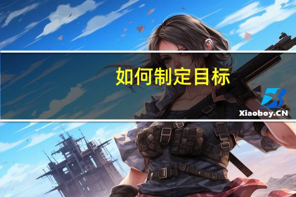 如何制定目标