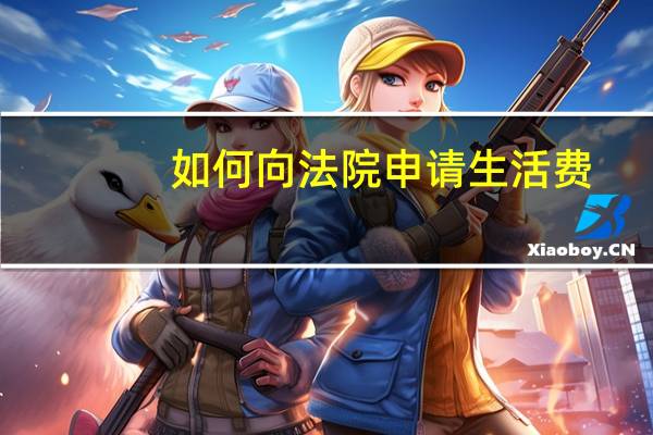 如何向法院申请生活费