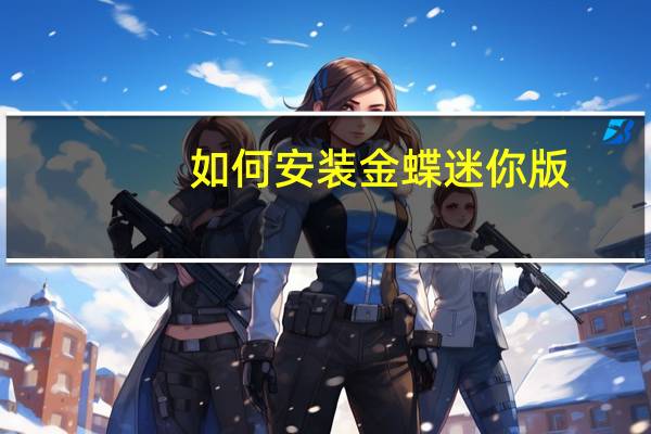 如何安装金蝶迷你版