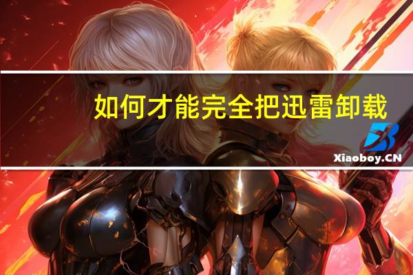 如何才能完全把迅雷卸载
