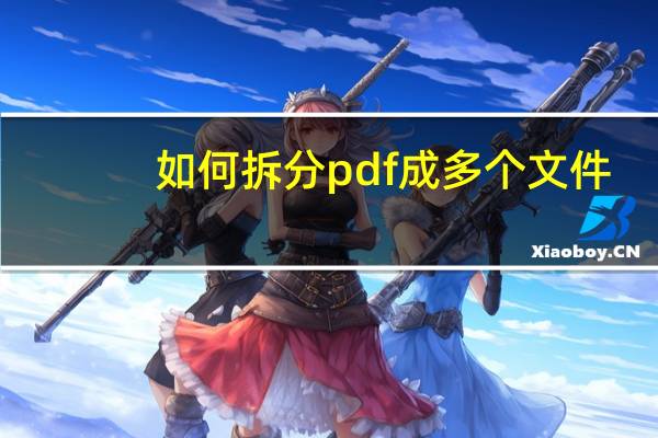 如何拆分pdf成多个文件