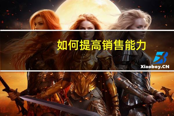 如何提高销售能力