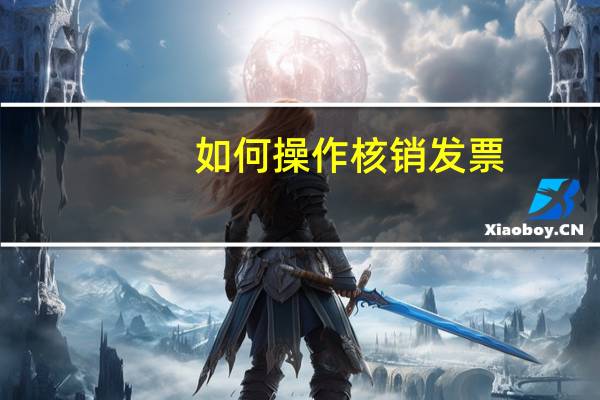 如何操作核销发票