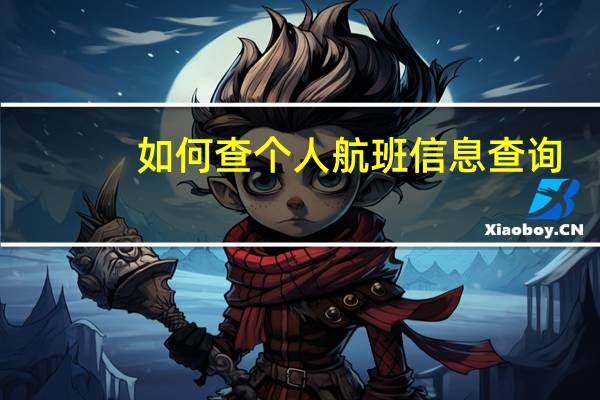 如何查个人航班信息查询