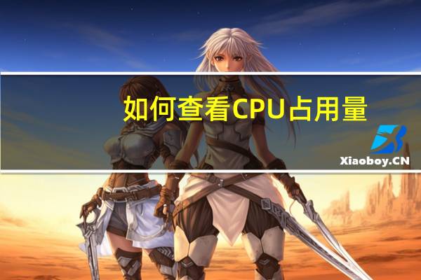 如何查看CPU占用量