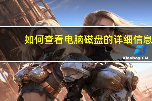 如何查看电脑磁盘的详细信息
