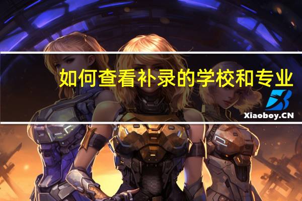 如何查看补录的学校和专业