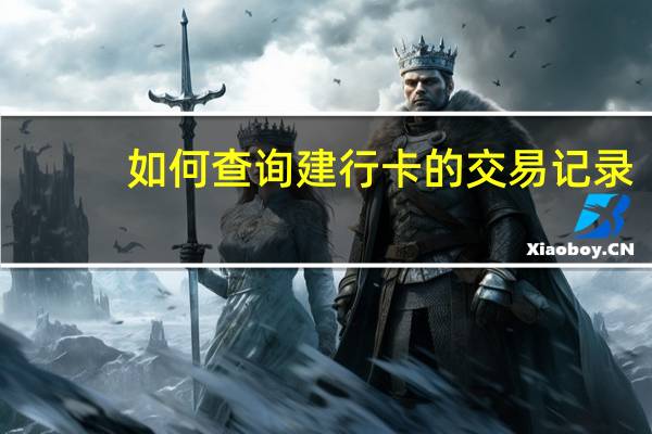 如何查询建行卡的交易记录