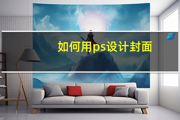 如何用ps设计封面
