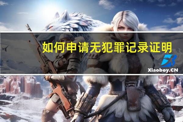 如何申请无犯罪记录证明？