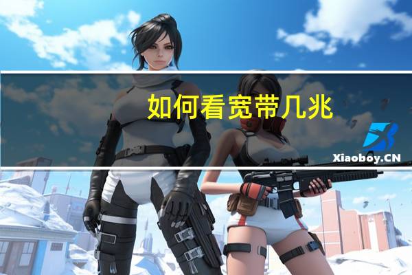 如何看宽带几兆