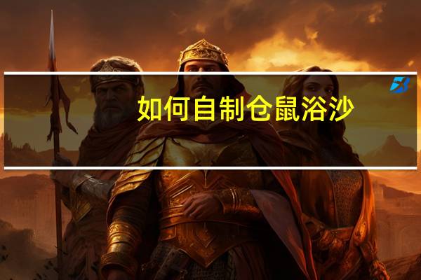 如何自制仓鼠浴沙