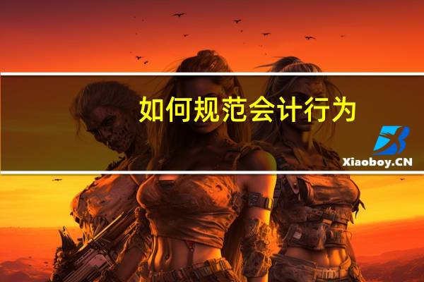 如何规范会计行为