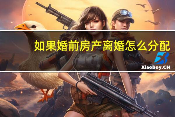 如果婚前房产离婚怎么分配