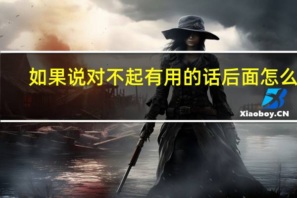 如果说对不起有用的话后面怎么接