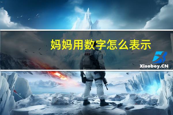 妈妈用数字怎么表示