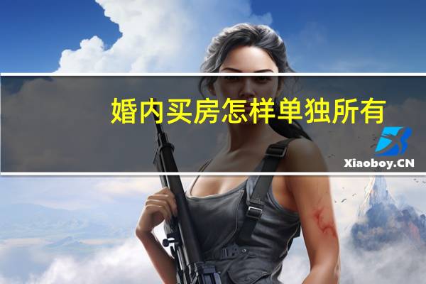 婚内买房怎样单独所有