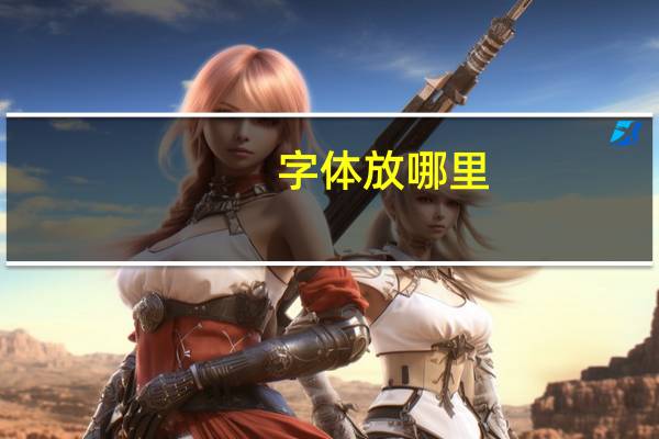 字体放哪里