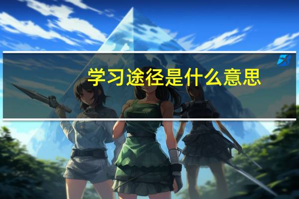 学习途径是什么意思