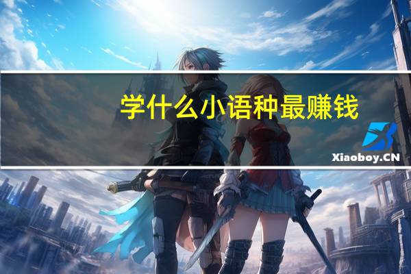 学什么小语种最赚钱