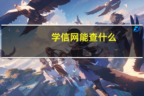 学信网能查什么