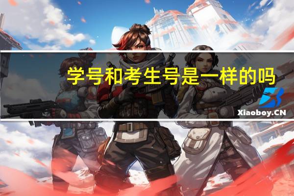 学号和考生号是一样的吗