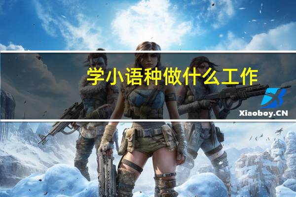 学小语种做什么工作