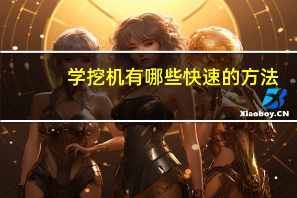 学挖机有哪些快速的方法