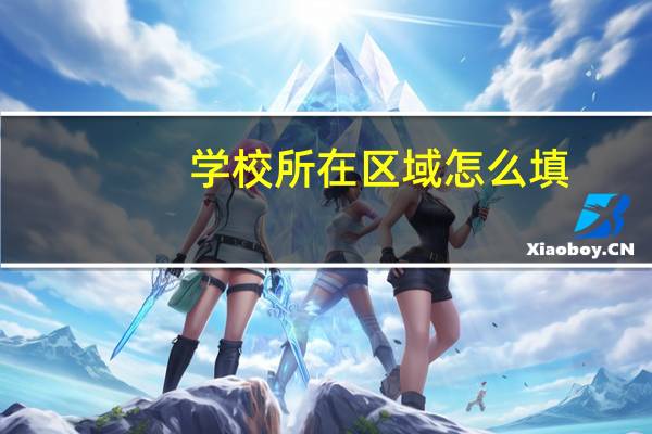 学校所在区域怎么填