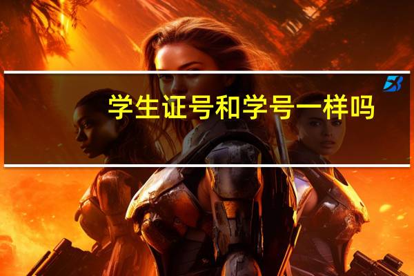 学生证号和学号一样吗