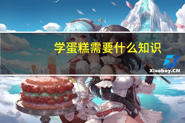 学蛋糕需要什么知识