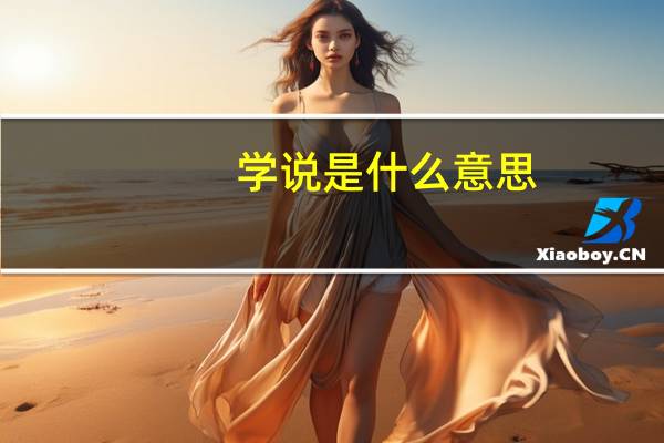 学说是什么意思