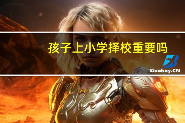 孩子上小学择校重要吗?